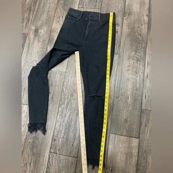 MOTHER THE SWOONER DAGGER ANKLE FRAY JEANS BAA BAA BLACK SHEEP sz‎ 28 - Picture 6 of 14
